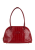 Croc Embossed Shoulder Bag, front view